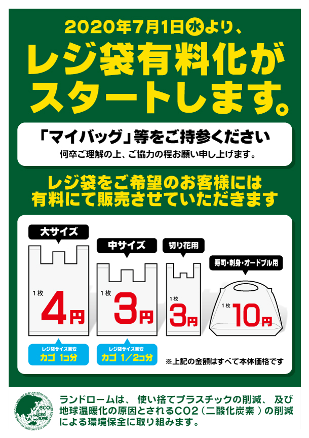 レジ袋有料化前告知ポスター